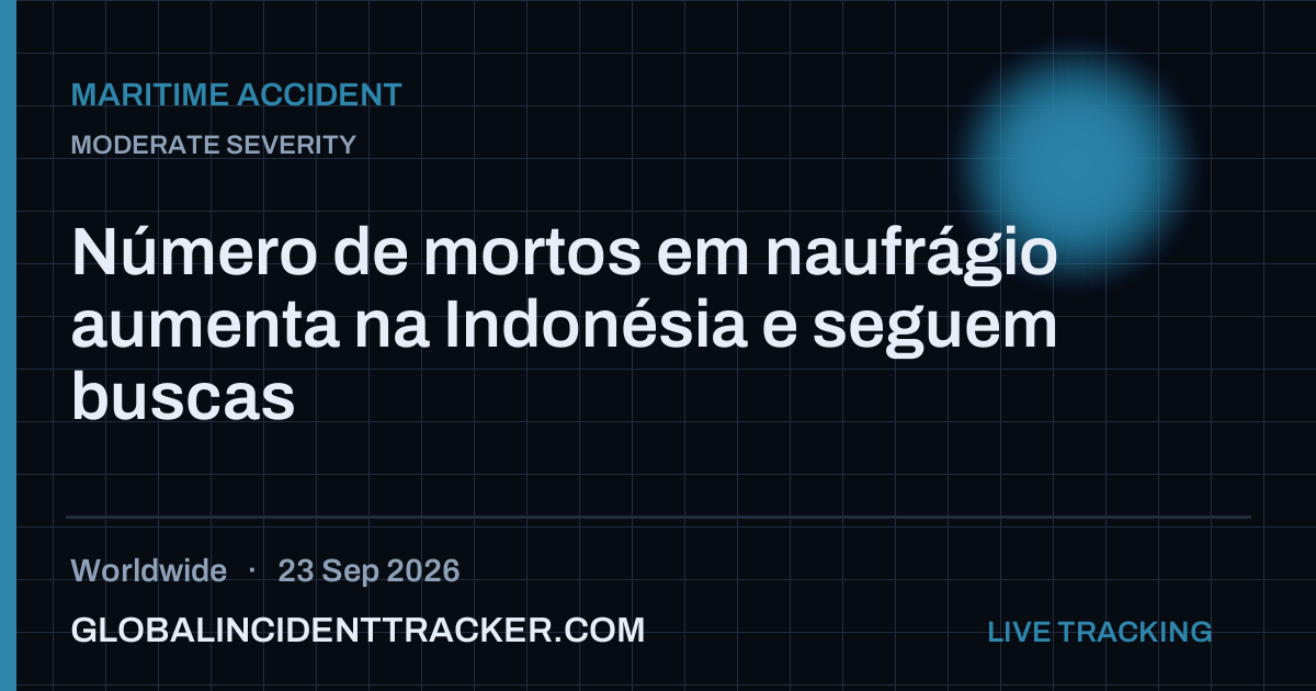 Maritime Accident incident in worldwide on 23 September 2026 — Global Incident Tracker report card