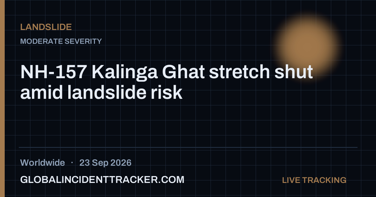 Landslide incident in worldwide on 23 September 2026 — Global Incident Tracker report card