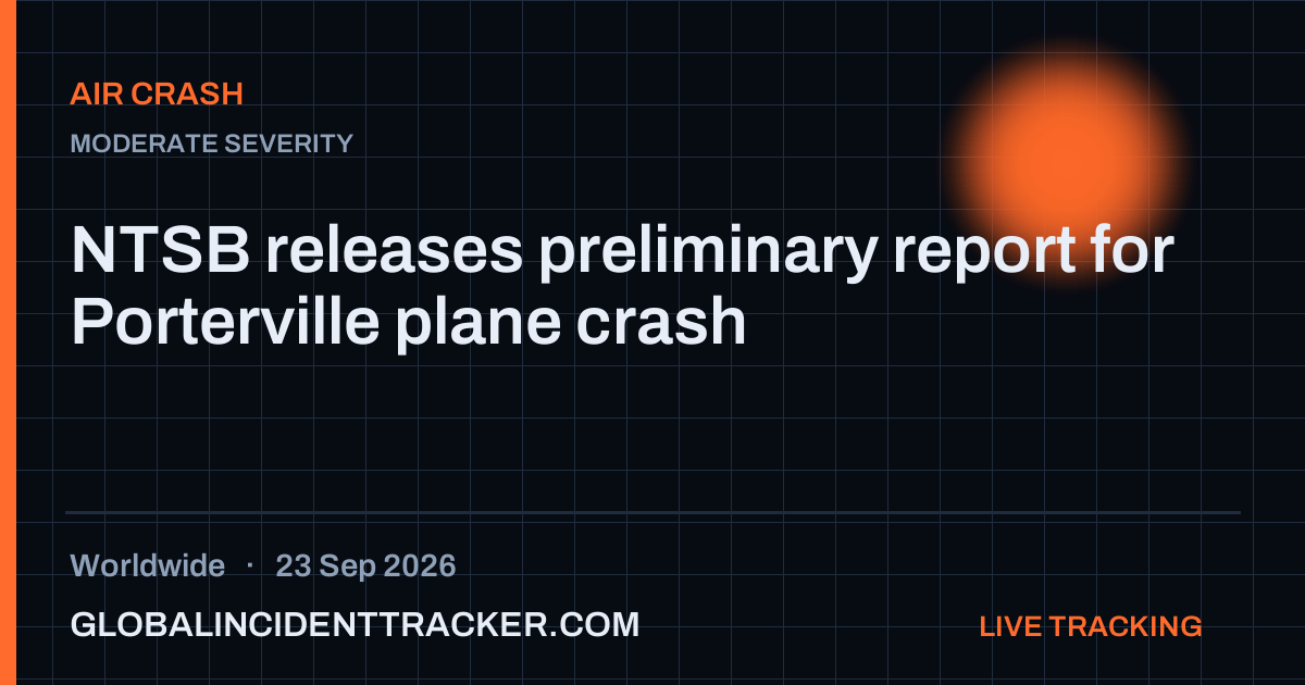 Air Crash incident in worldwide on 23 September 2026 — Global Incident Tracker report card
