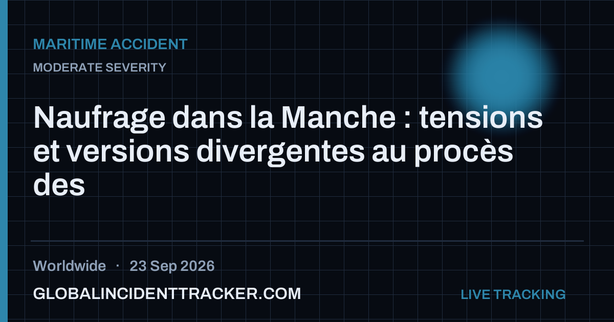 Maritime Accident incident in worldwide on 23 September 2026 — Global Incident Tracker report card