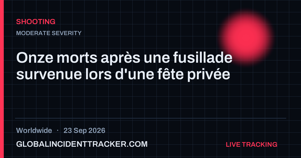 Shooting incident in worldwide on 23 September 2026 — Global Incident Tracker report card