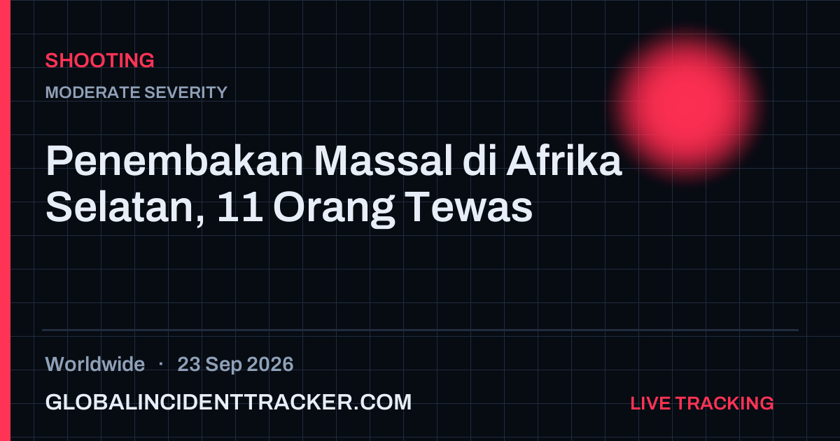 Shooting incident in worldwide on 23 September 2026 — Global Incident Tracker report card