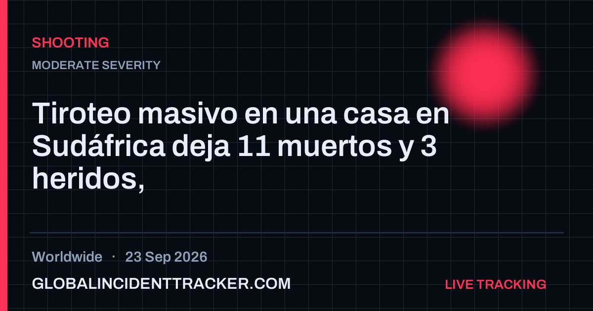 Shooting incident in worldwide on 23 September 2026 — Global Incident Tracker report card
