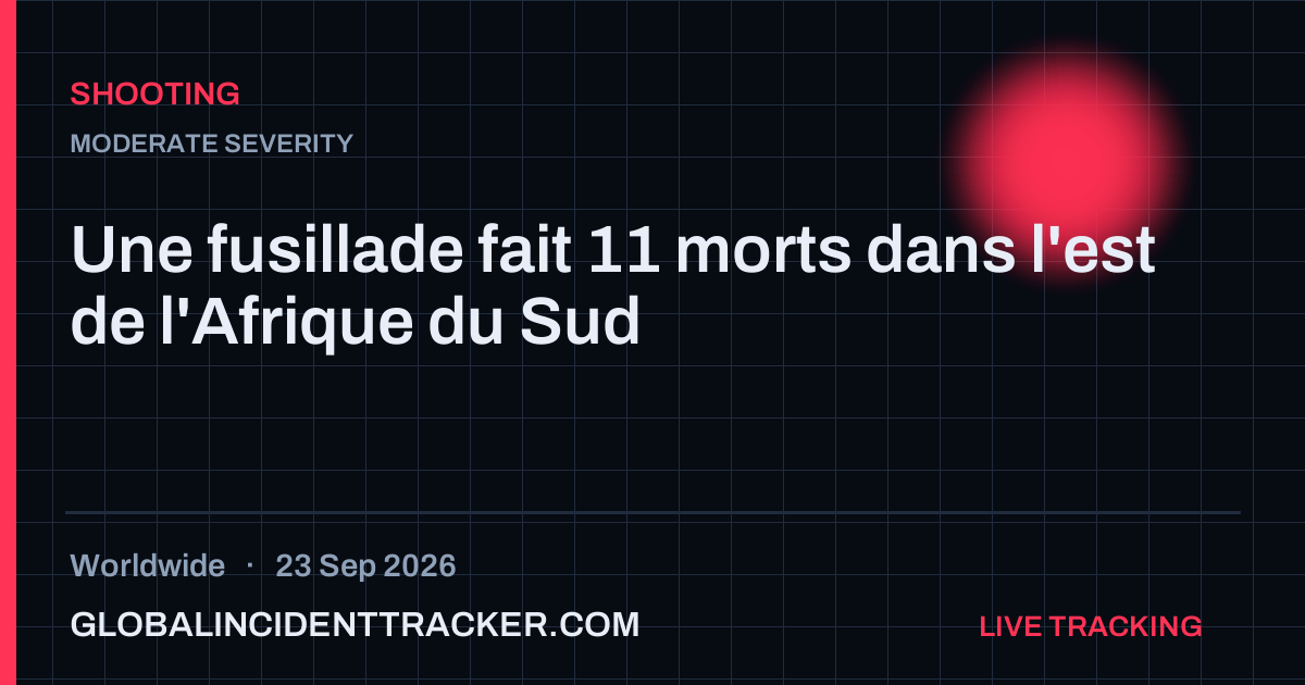 Shooting incident in worldwide on 23 September 2026 — Global Incident Tracker report card