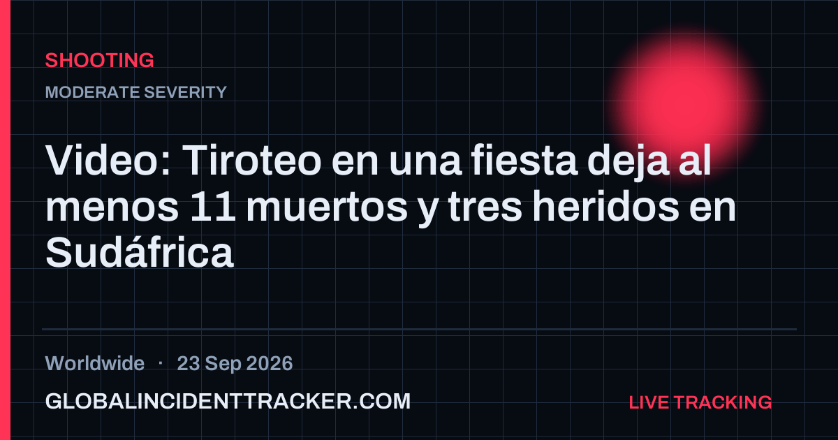 Shooting incident in worldwide on 23 September 2026 — Global Incident Tracker report card
