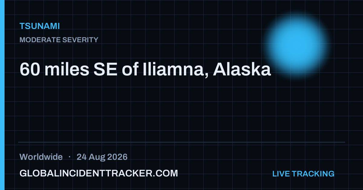 Tsunami incident in worldwide on 24 August 2026 — Global Incident Tracker report card