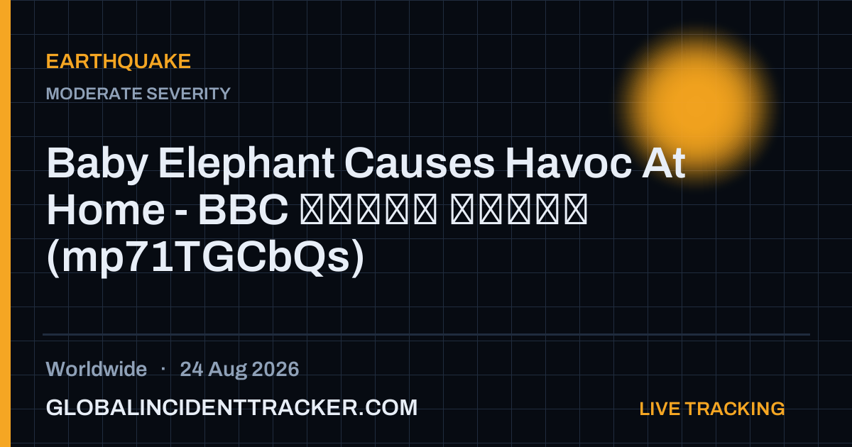 Earthquake incident in worldwide on 24 August 2026 — Global Incident Tracker report card