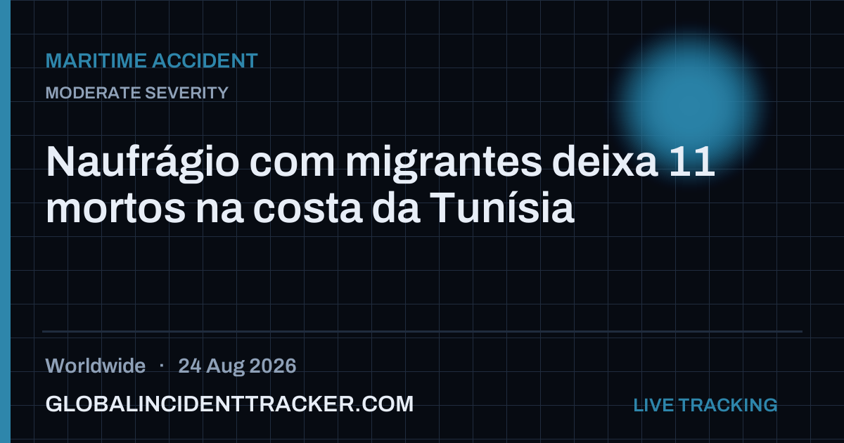 Maritime Accident incident in worldwide on 24 August 2026 — Global Incident Tracker report card