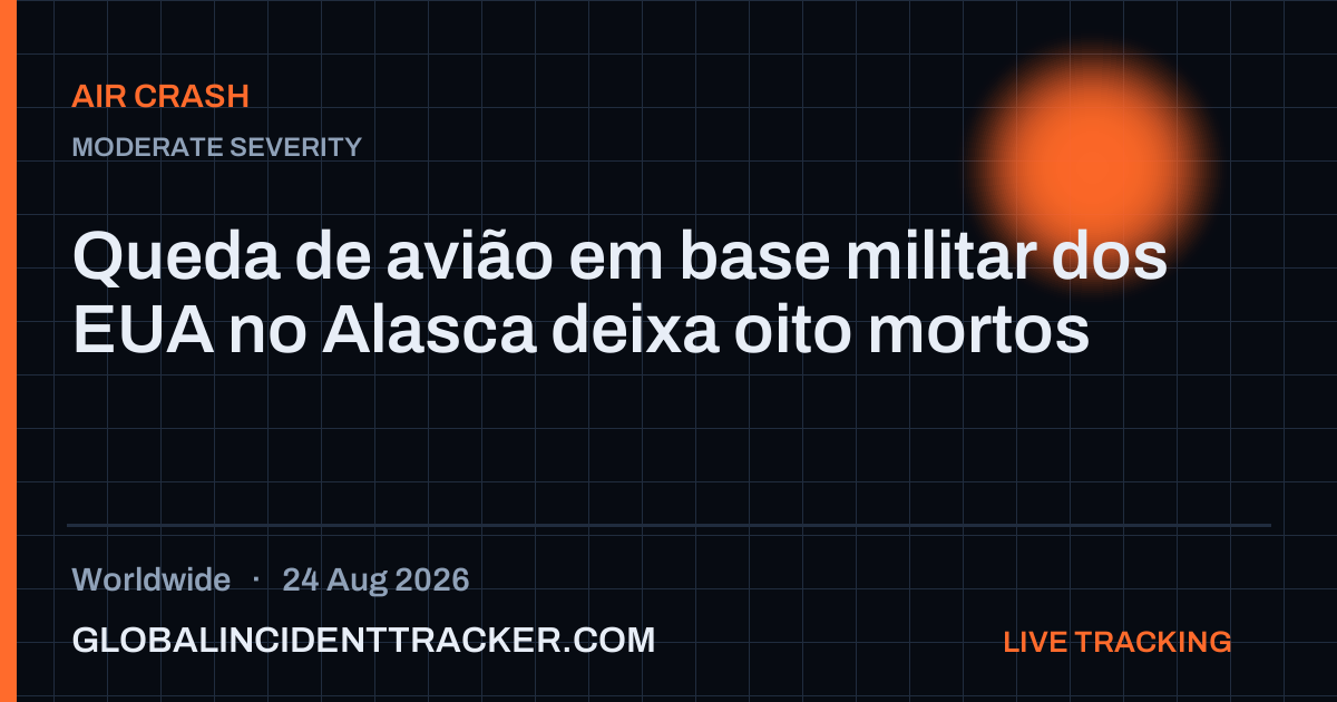 Air Crash incident in worldwide on 24 August 2026 — Global Incident Tracker report card
