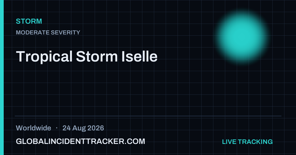 Storm incident in worldwide on 24 August 2026 — Global Incident Tracker report card