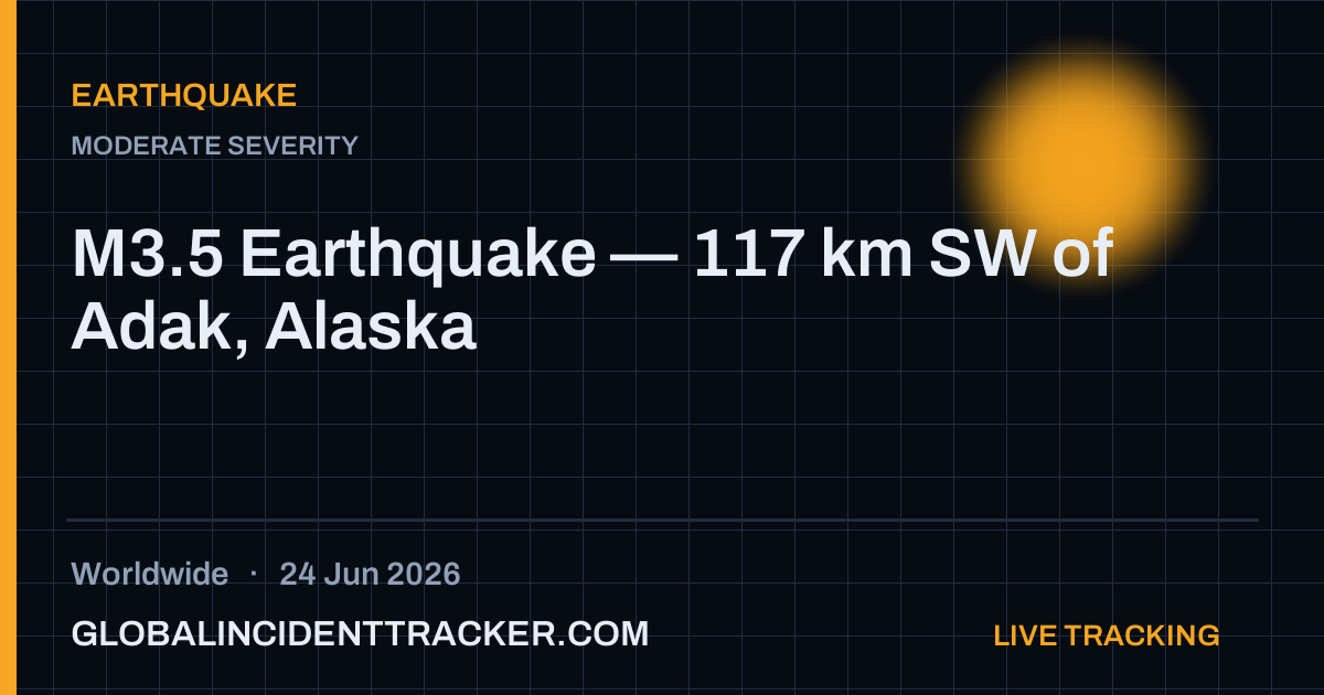 Earthquake incident in worldwide on 24 June 2026 — Global Incident Tracker report card