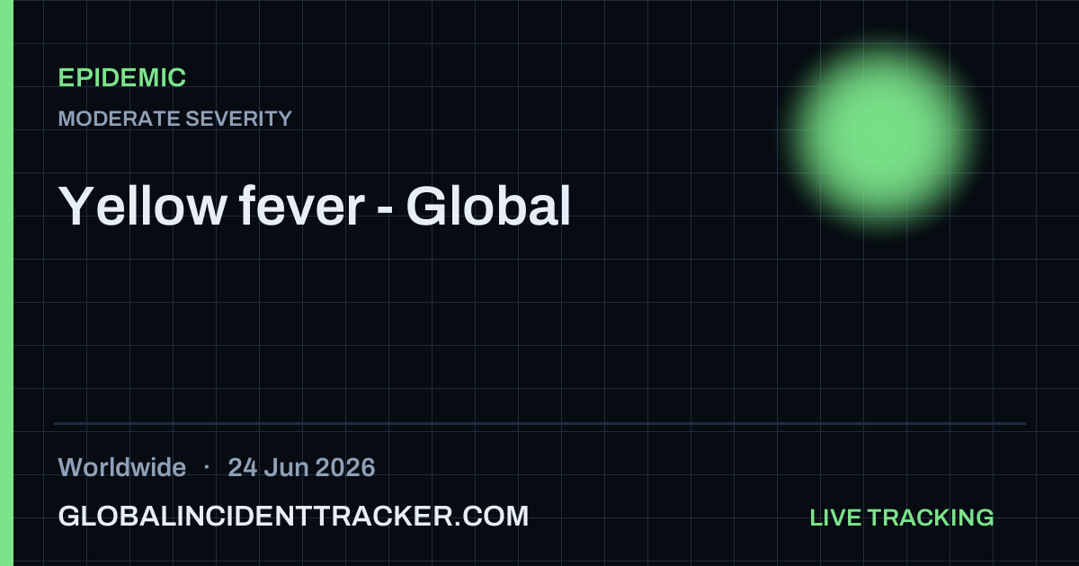 Epidemic incident in worldwide on 24 June 2026 — Global Incident Tracker report card
