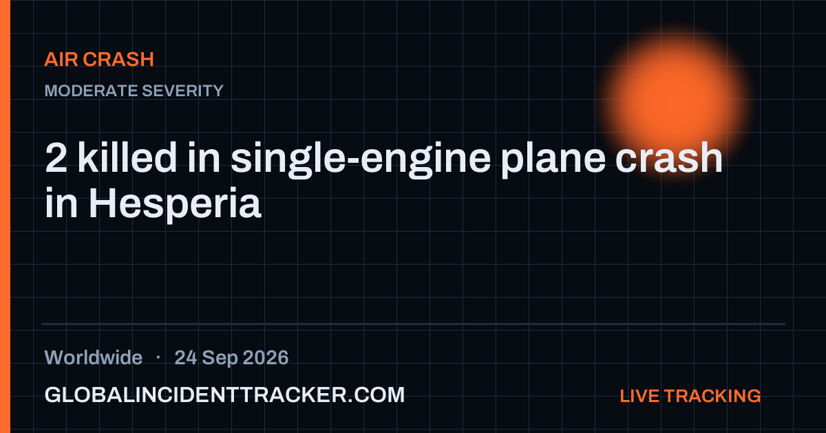 Air Crash incident in worldwide on 24 September 2026 — Global Incident Tracker report card