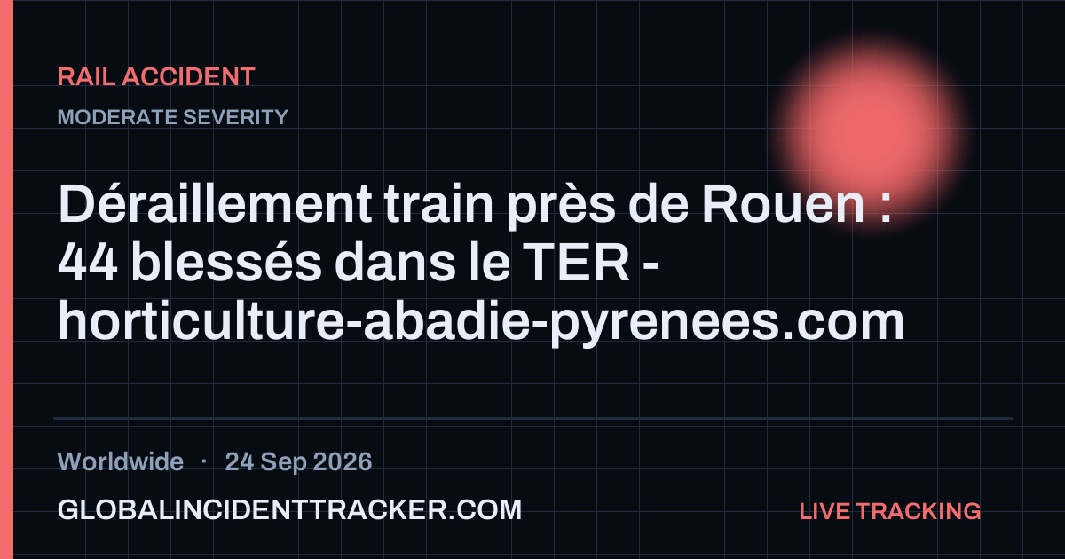 Rail Accident incident in worldwide on 24 September 2026 — Global Incident Tracker report card