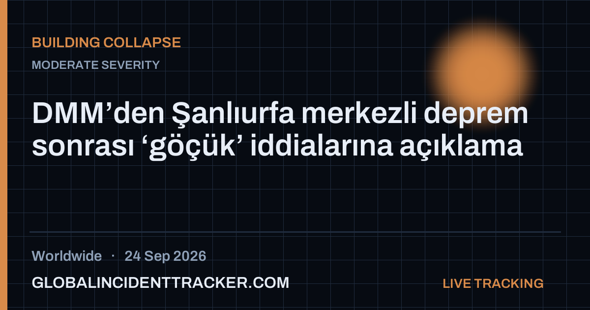Building Collapse incident in worldwide on 24 September 2026 — Global Incident Tracker report card