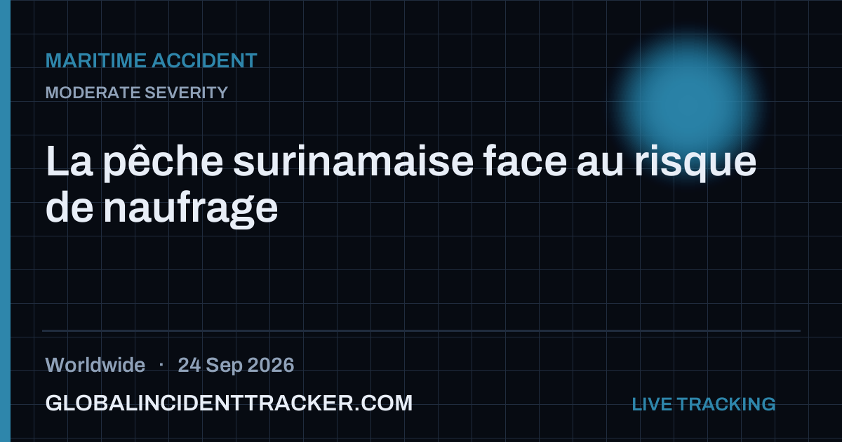 Maritime Accident incident in worldwide on 24 September 2026 — Global Incident Tracker report card