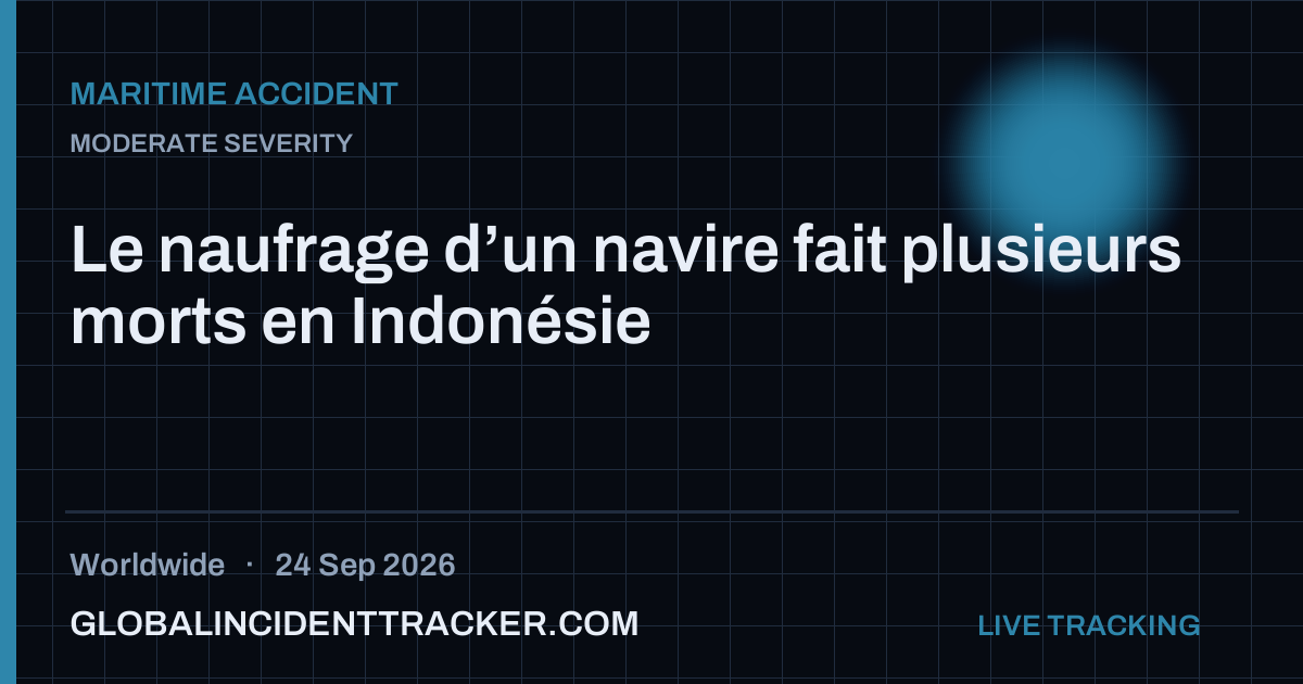 Maritime Accident incident in worldwide on 24 September 2026 — Global Incident Tracker report card