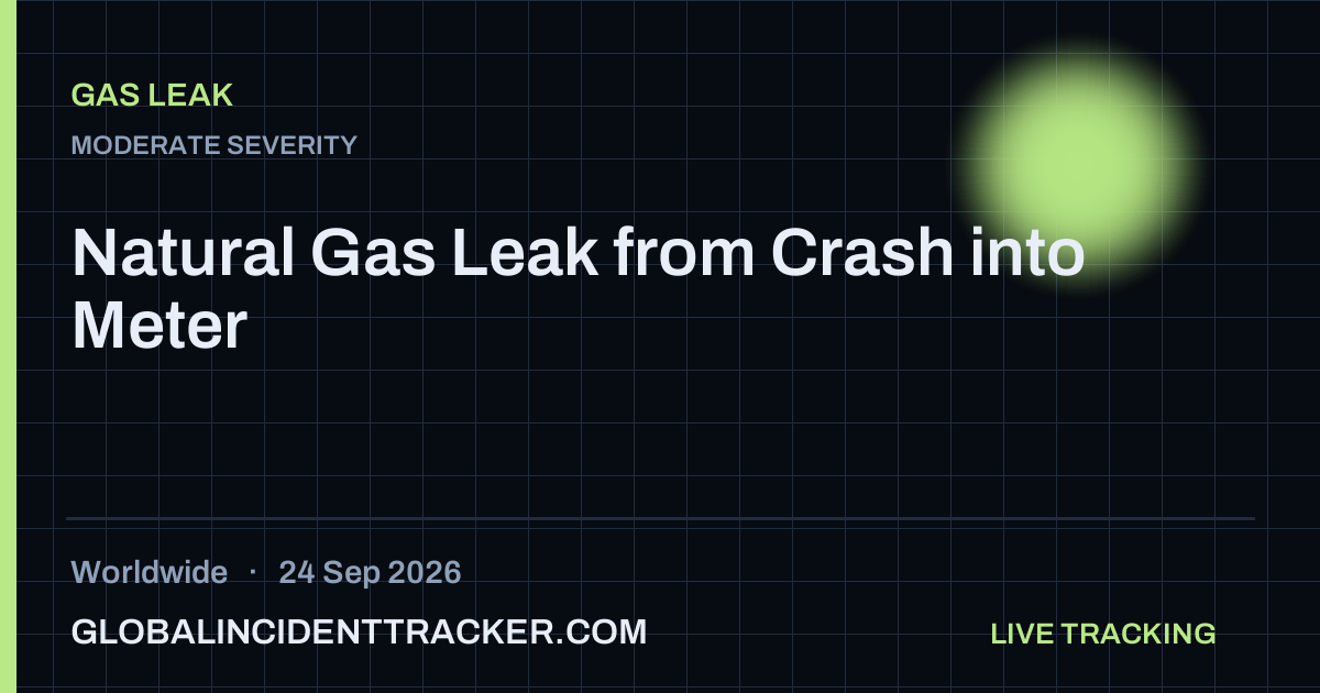 Gas Leak incident in worldwide on 24 September 2026 — Global Incident Tracker report card