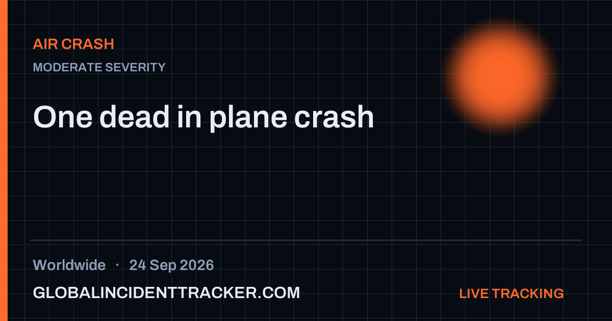 Air Crash incident in worldwide on 24 September 2026 — Global Incident Tracker report card