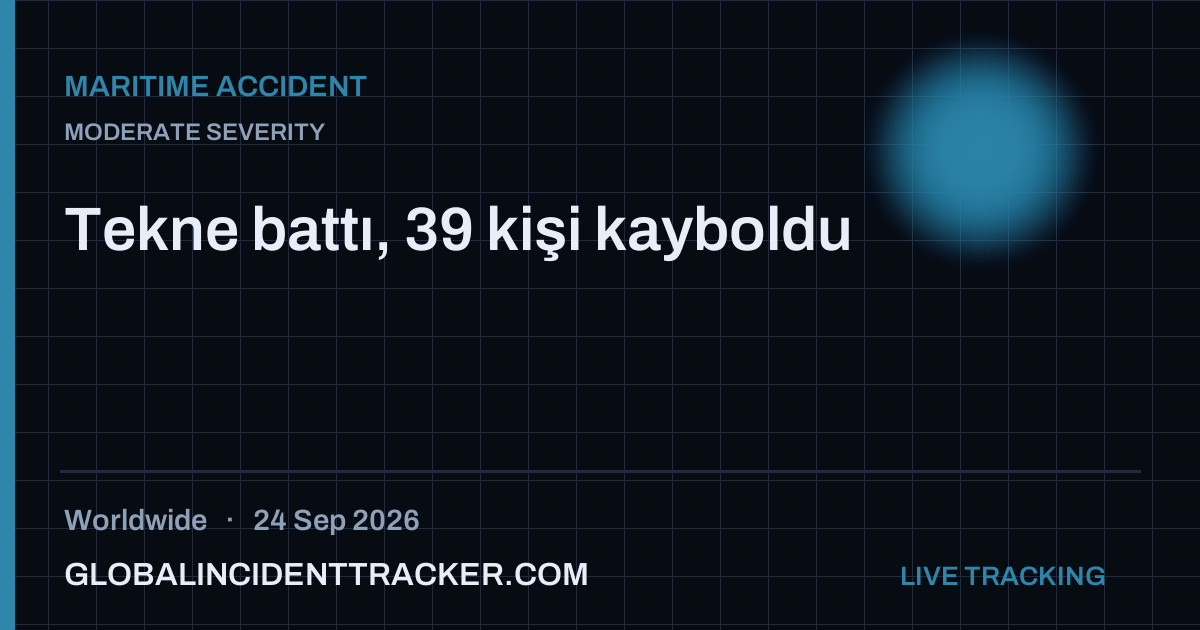 Maritime Accident incident in worldwide on 24 September 2026 — Global Incident Tracker report card