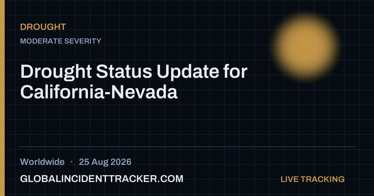 Drought incident in worldwide on 25 August 2026 — Global Incident Tracker report card