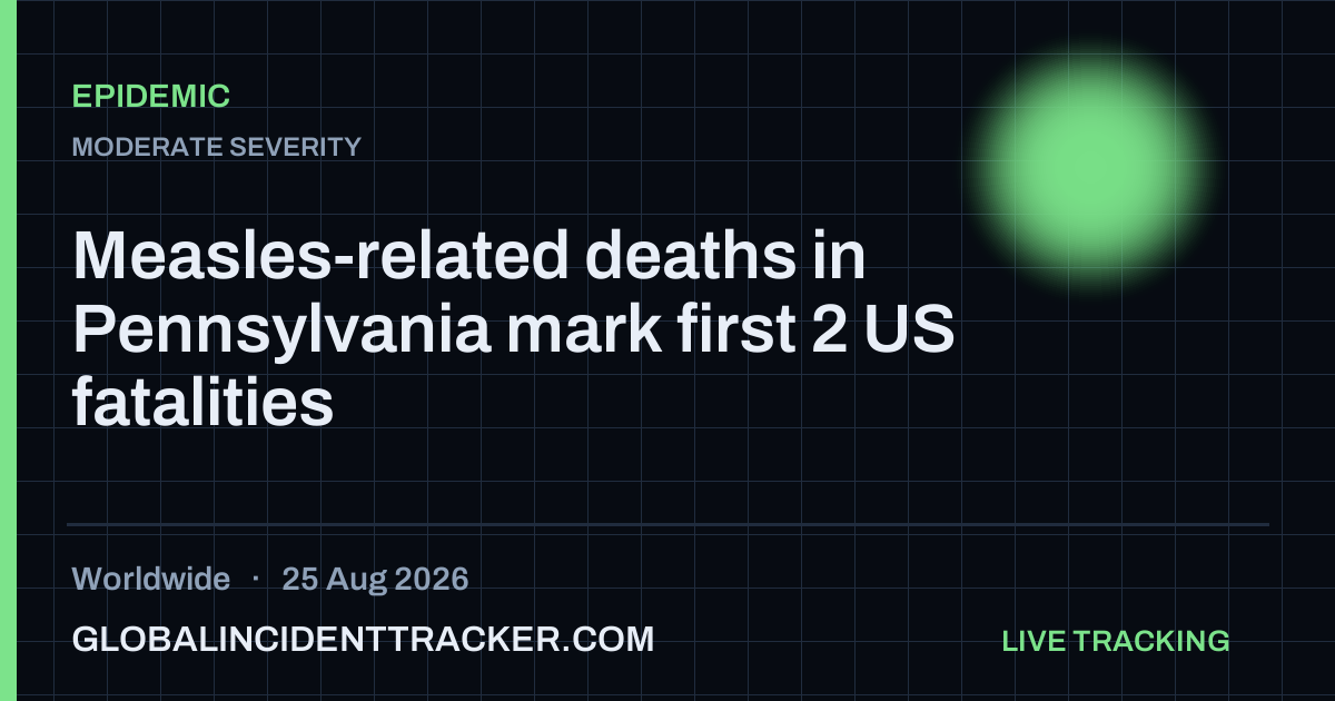 Epidemic incident in worldwide on 25 August 2026 — Global Incident Tracker report card