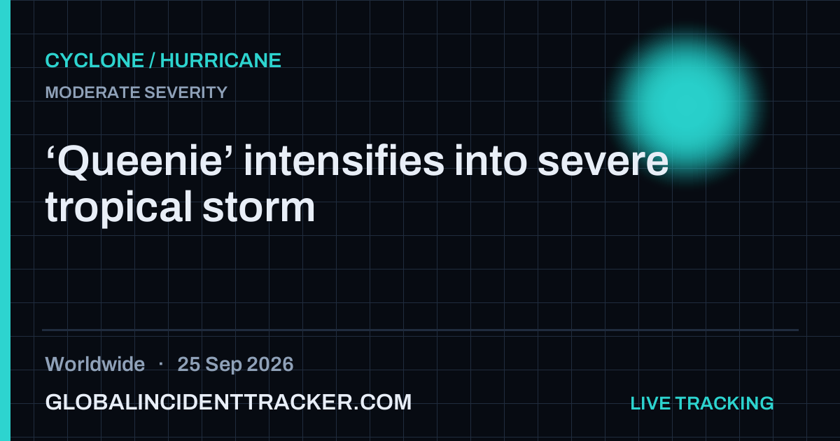 Cyclone / Hurricane incident in worldwide on 25 September 2026 — Global Incident Tracker report card