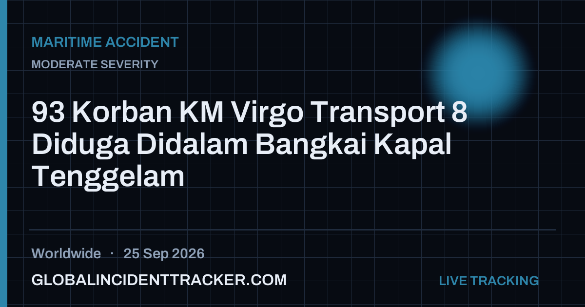 Maritime Accident incident in worldwide on 25 September 2026 — Global Incident Tracker report card