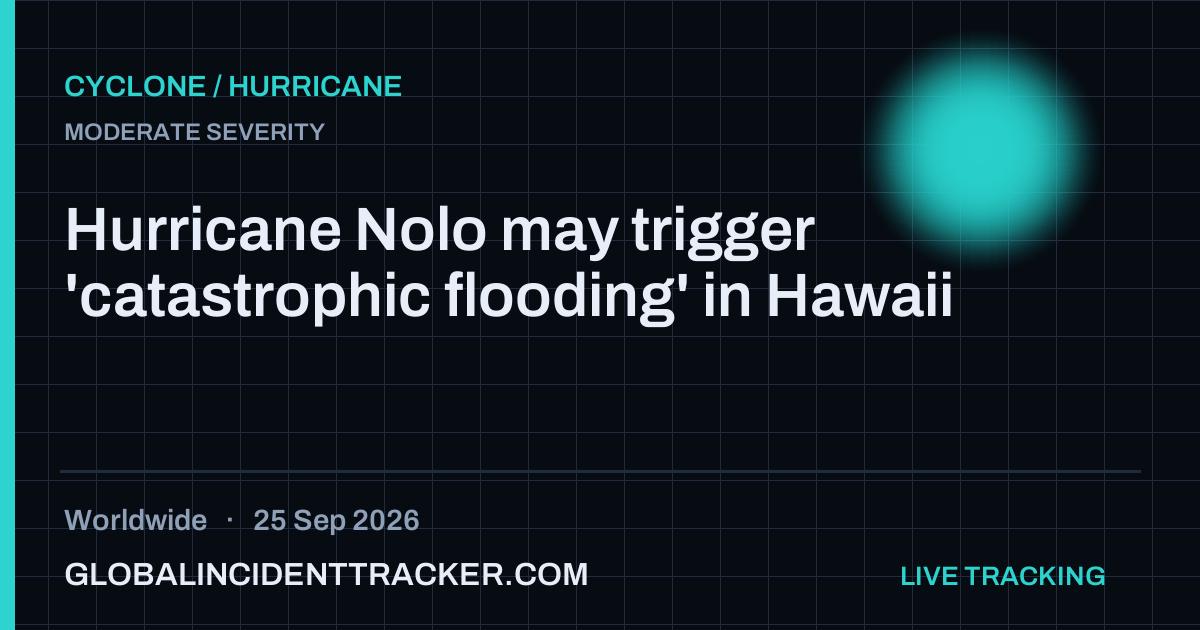 Cyclone / Hurricane incident in worldwide on 25 September 2026 — Global Incident Tracker report card