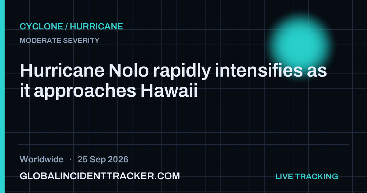 Cyclone / Hurricane incident in worldwide on 25 September 2026 — Global Incident Tracker report card