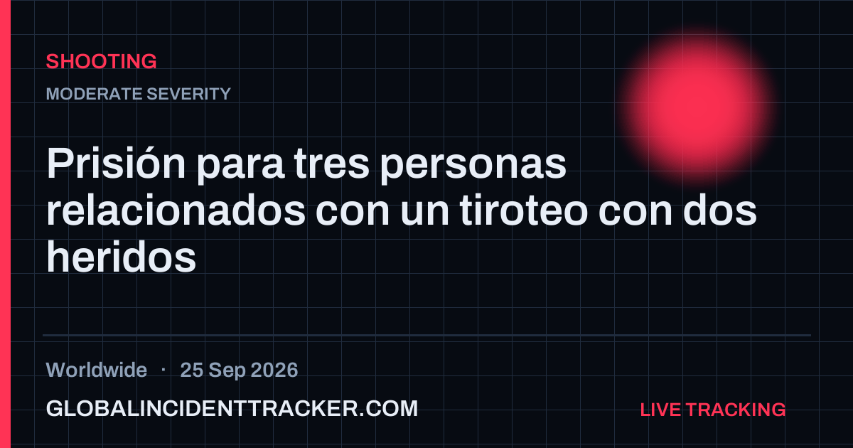 Shooting incident in worldwide on 25 September 2026 — Global Incident Tracker report card