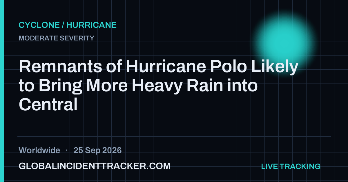 Cyclone / Hurricane incident in worldwide on 25 September 2026 — Global Incident Tracker report card