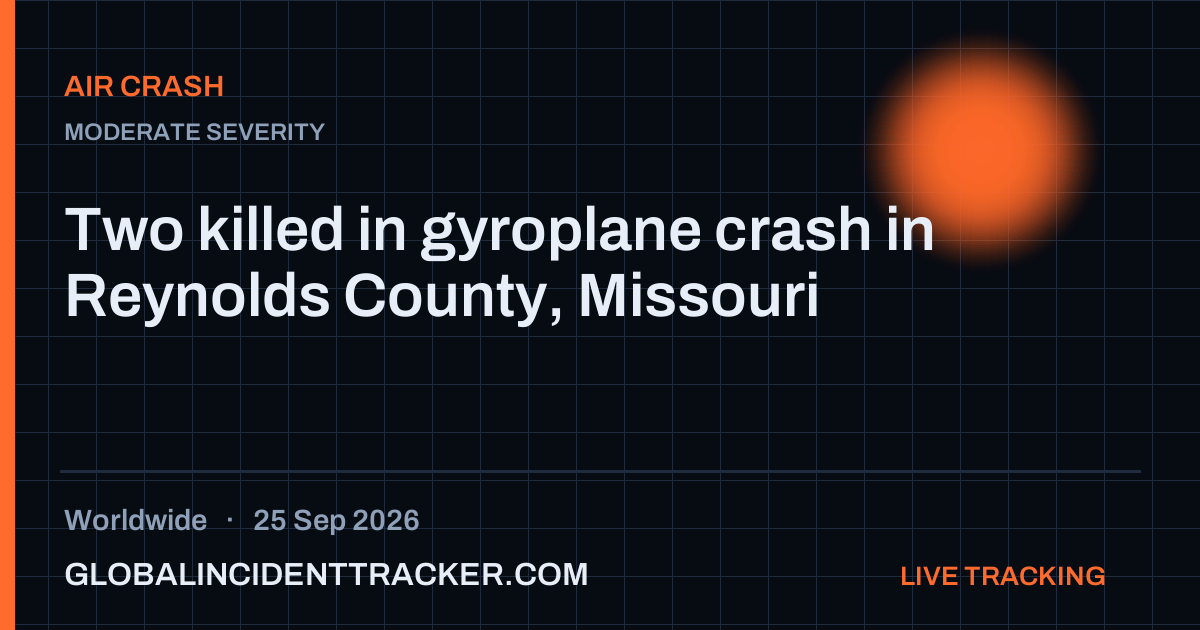 Air Crash incident in worldwide on 25 September 2026 — Global Incident Tracker report card