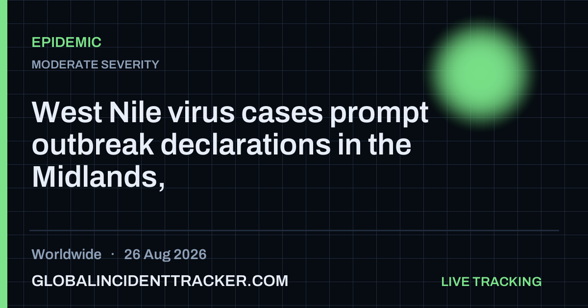 Epidemic incident in worldwide on 26 August 2026 — Global Incident Tracker report card