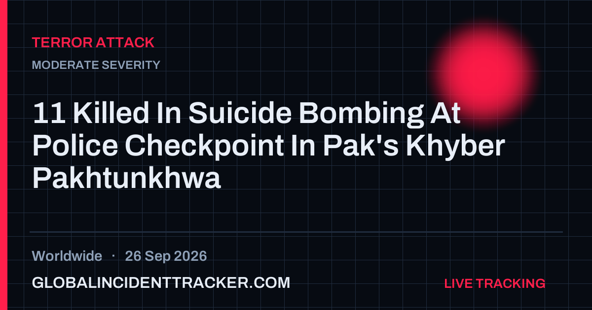 Terror Attack incident in worldwide on 26 September 2026 — Global Incident Tracker report card