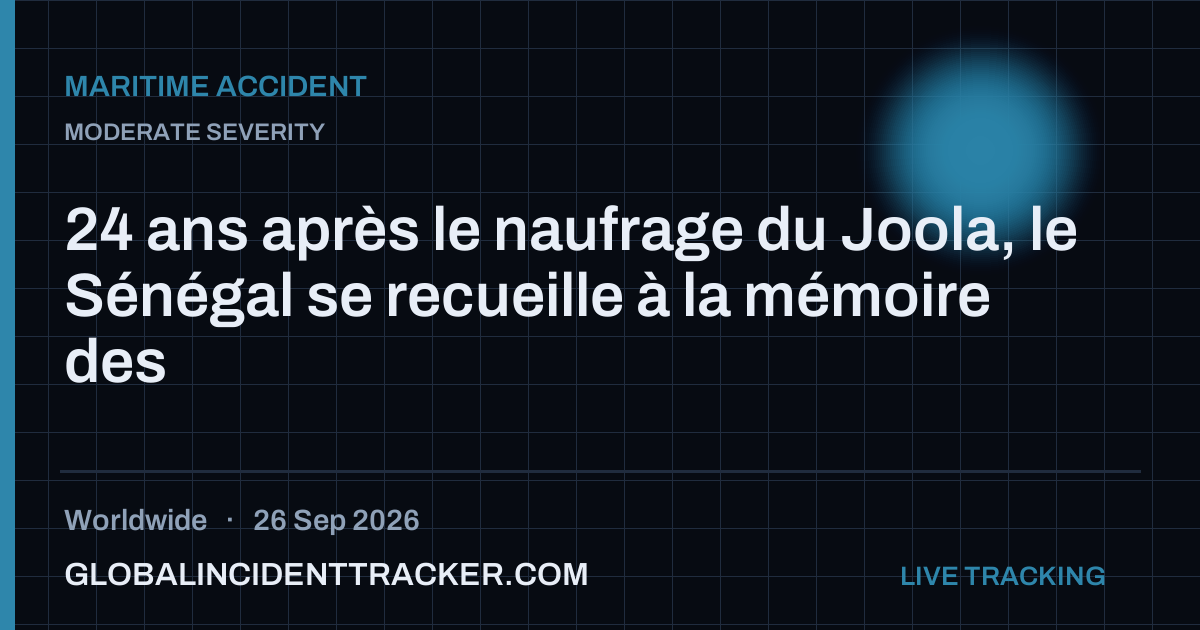 Maritime Accident incident in worldwide on 26 September 2026 — Global Incident Tracker report card