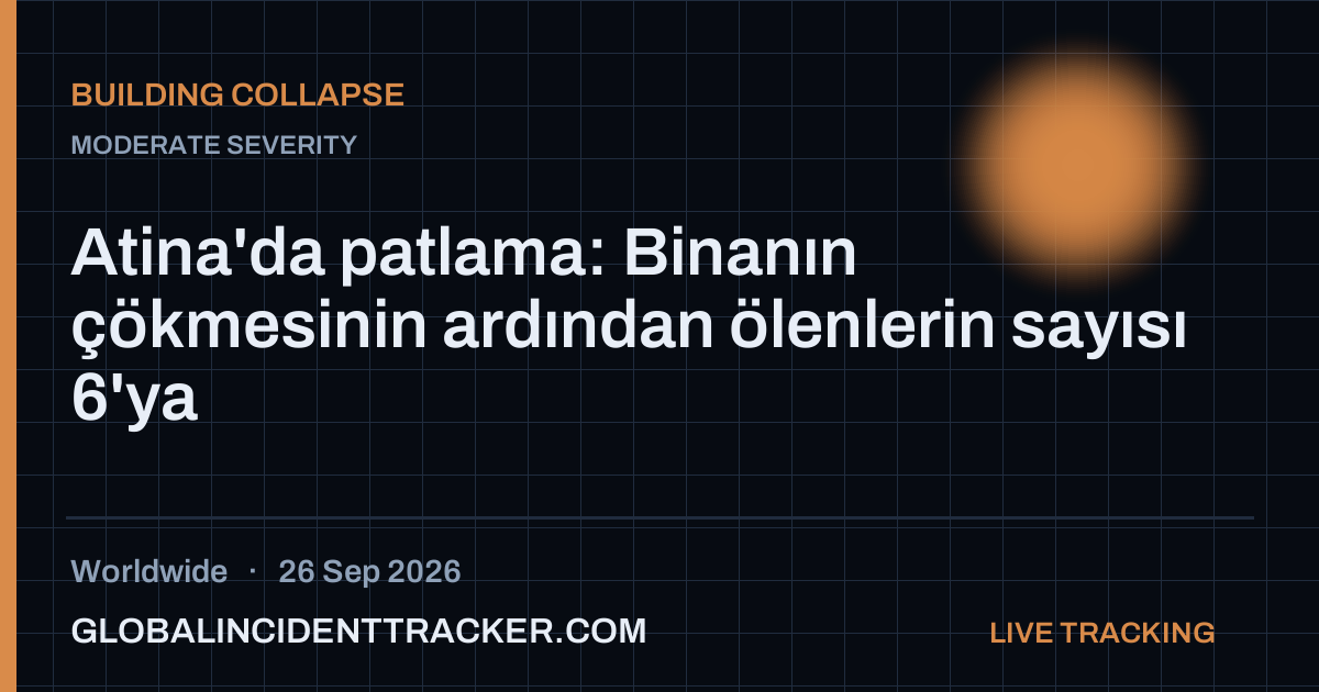 Building Collapse incident in worldwide on 26 September 2026 — Global Incident Tracker report card
