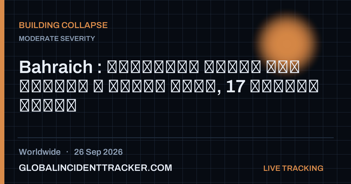 Building Collapse incident in worldwide on 26 September 2026 — Global Incident Tracker report card