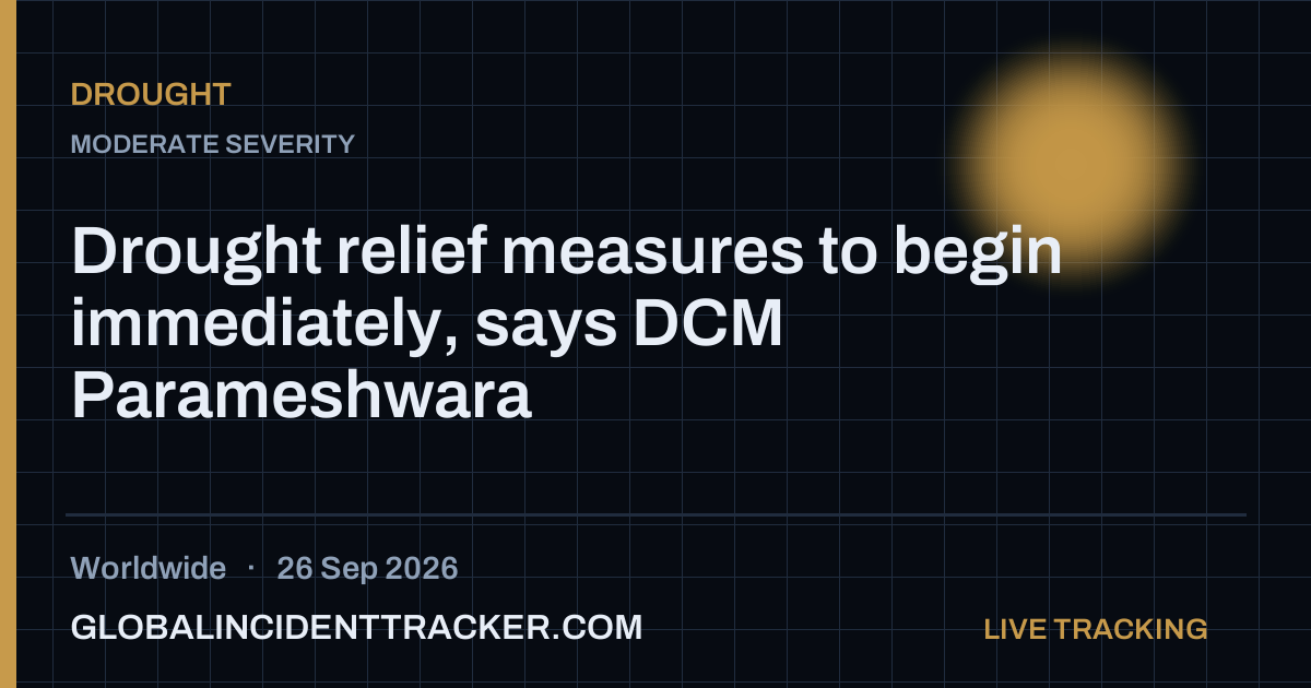 Drought incident in worldwide on 26 September 2026 — Global Incident Tracker report card