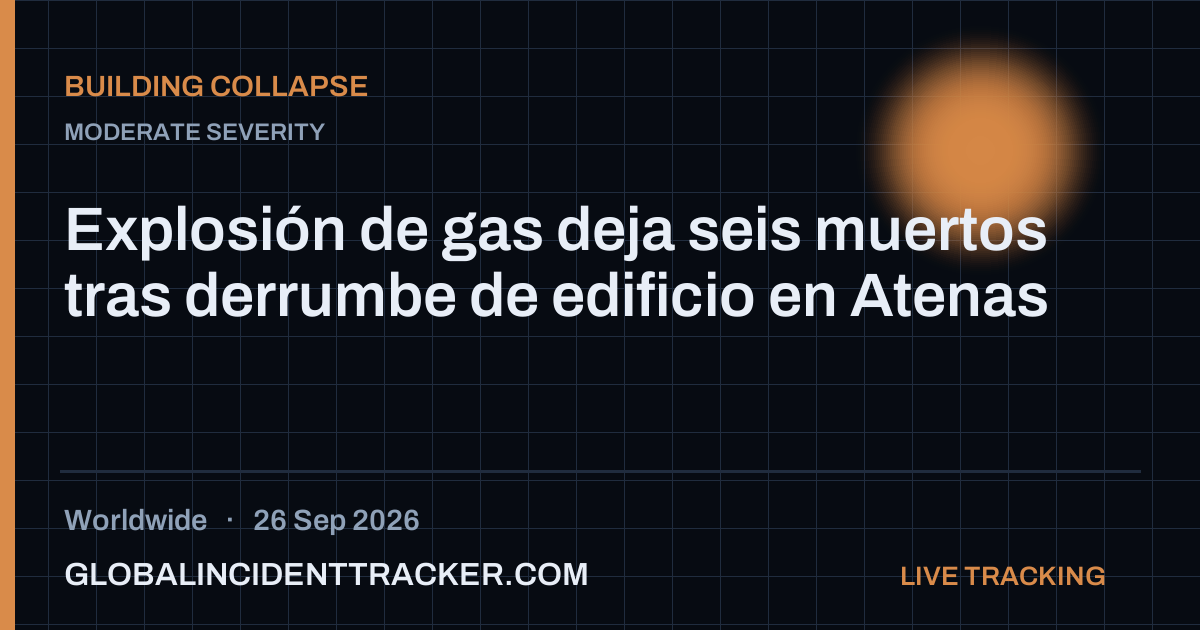 Building Collapse incident in worldwide on 26 September 2026 — Global Incident Tracker report card