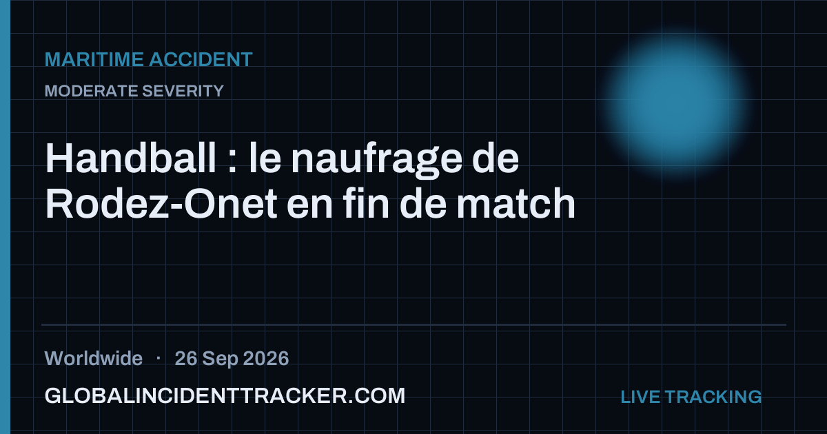 Maritime Accident incident in worldwide on 26 September 2026 — Global Incident Tracker report card