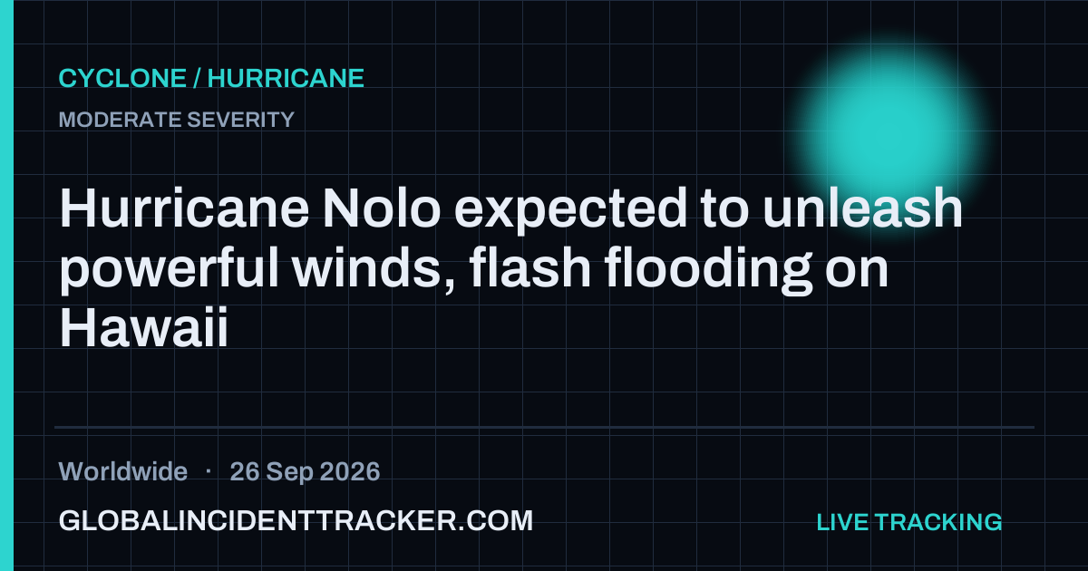 Cyclone / Hurricane incident in worldwide on 26 September 2026 — Global Incident Tracker report card