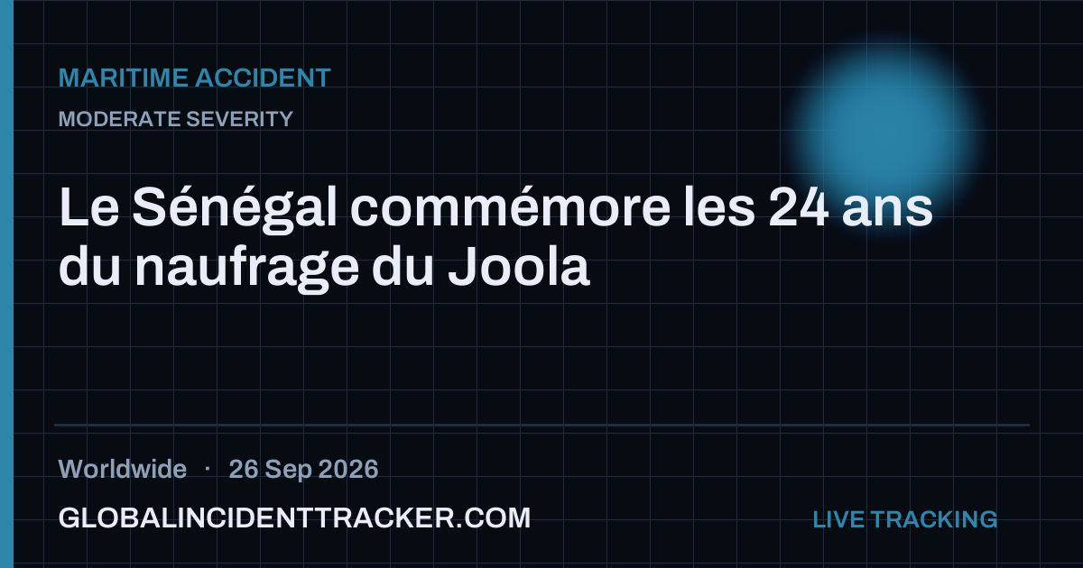 Maritime Accident incident in worldwide on 26 September 2026 — Global Incident Tracker report card