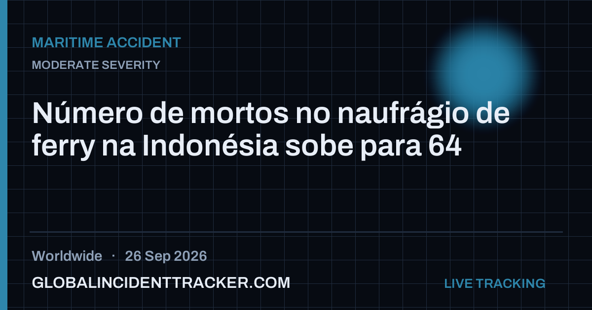Maritime Accident incident in worldwide on 26 September 2026 — Global Incident Tracker report card