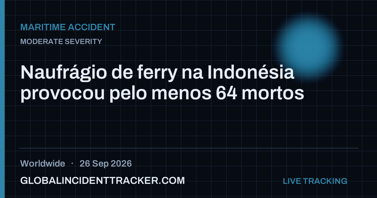 Maritime Accident incident in worldwide on 26 September 2026 — Global Incident Tracker report card