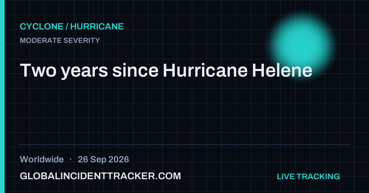 Cyclone / Hurricane incident in worldwide on 26 September 2026 — Global Incident Tracker report card