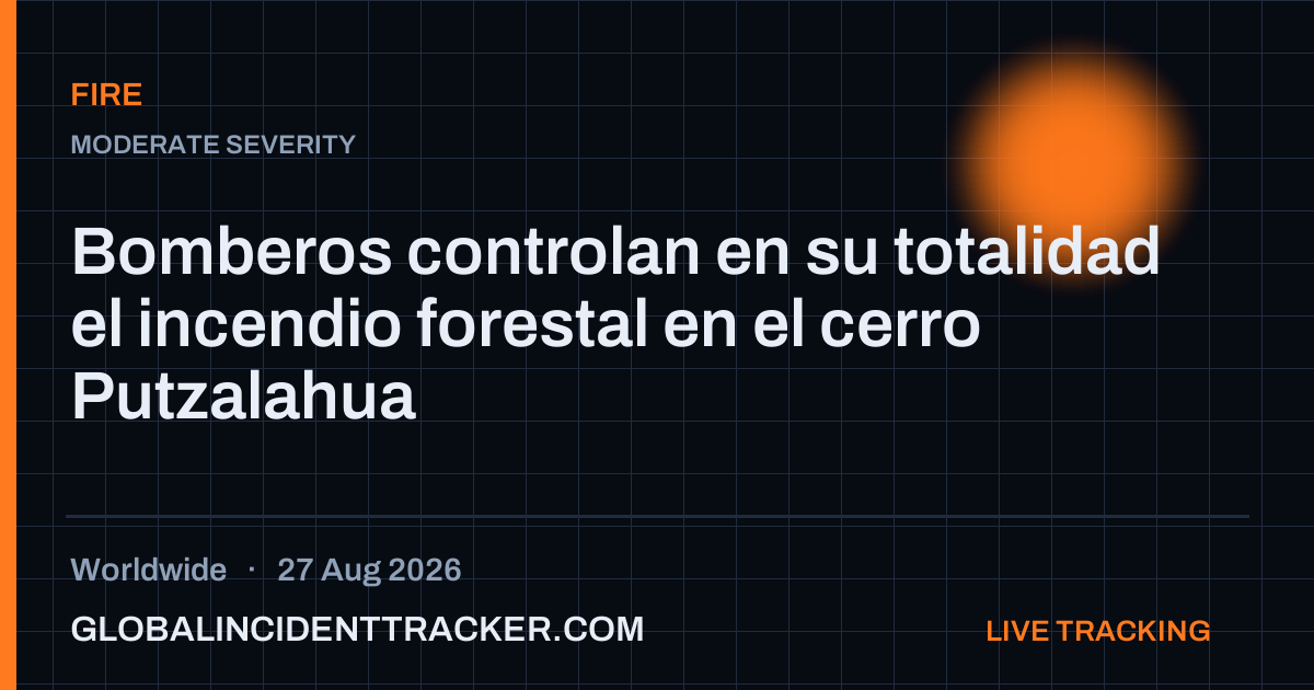 Fire incident in worldwide on 27 August 2026 — Global Incident Tracker report card