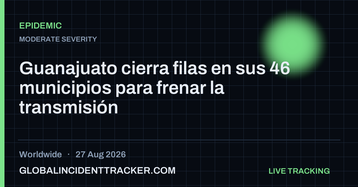 Epidemic incident in worldwide on 27 August 2026 — Global Incident Tracker report card