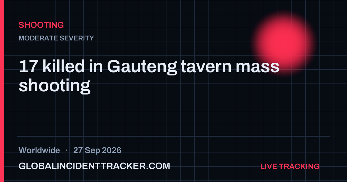 Shooting incident in worldwide on 27 September 2026 — Global Incident Tracker report card