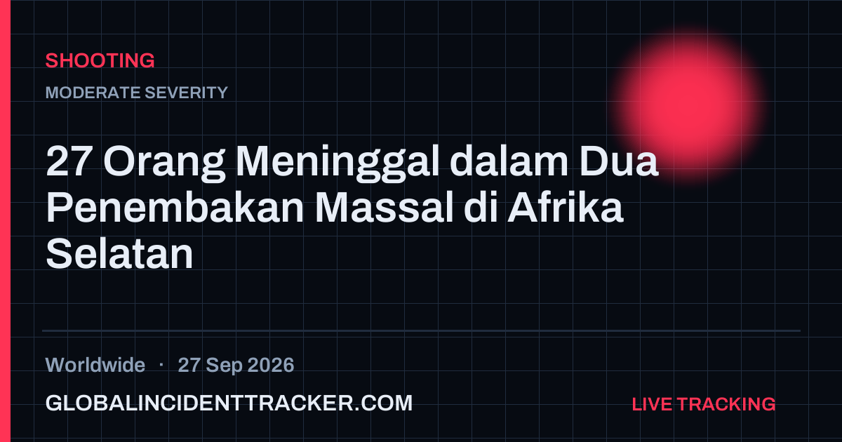 Shooting incident in worldwide on 27 September 2026 — Global Incident Tracker report card